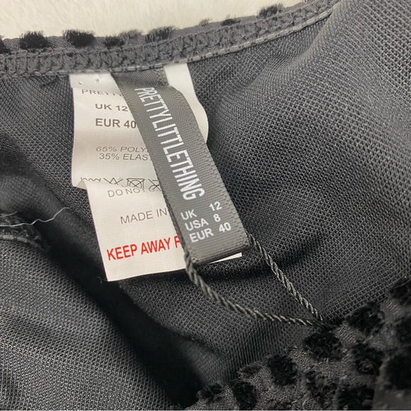 NWT Pretty Little Thing Black Devore Bikini Bottoms - Picture 8 of 10